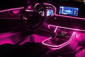 0805红光蓝光绿光led灯珠在汽车氛围灯64色汽车氛围灯车内改装车门声控感应气氛灯冷光线七彩呼吸内饰灯的应用